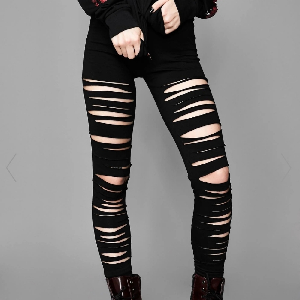 Ripped black leggings